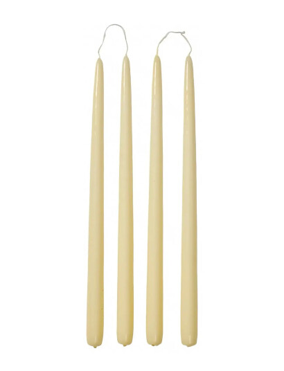 Broste Copenhagen Smooth Taper Candle Cream H 38CM Broste Copenhagen Smooth Taper Candle Cream H 38CM