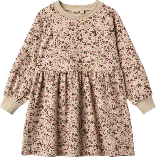Wheat Jersey Dress L/S Dorthea Beige 116