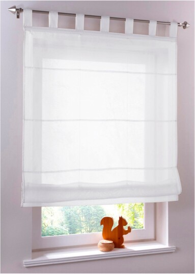 bonprix Ensfarget, transparent liftgardin 5 (H/B: 155/140 cm),1 (H/B: 155/60 cm),4 (H/B: 155/120 cm),2 (H/B: 155/80 cm),3 (H/B: 155/100 cm) hvit