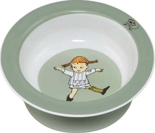 Rätt Start Pippi Sirkus tallerken med sugekopp Ø15,5 cm Grønn Rätt Start Pippi Sirkus tallerken med sugekopp Ø15,5 cm Grønn