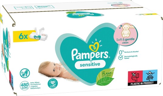 Pampers Sensitive Våtserviett 6-Pakk