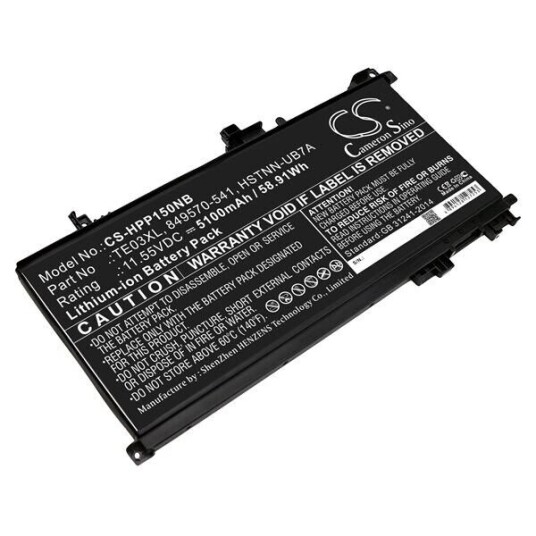HP Pavilion 15 UHD batteri (5100 mAh 11.55 V, Sort) HP Pavilion 15 UHD batteri (5100 mAh 11.55 V, Sort)