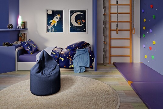 Asana Sittepuff 70 cm Marineblå