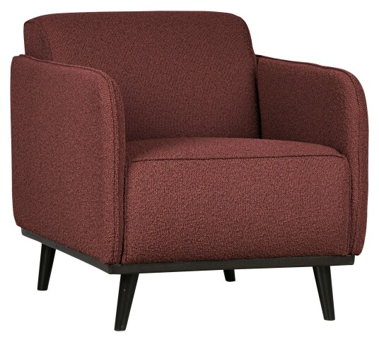 BePureHome Statement Lenestol m. armlene - Chestnut Bouclé Unoliving