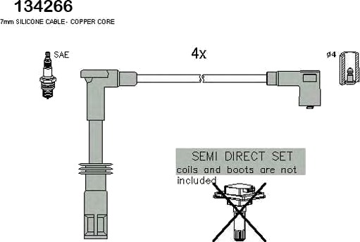 Tennplugg kabelsett HITACHI 134266