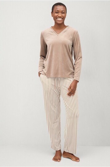 Ellos Collection Pyjamas i velur Grå