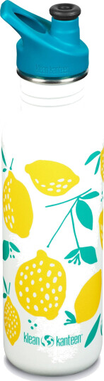 Klean Kanteen Vannflaske Classic med Sportslokk 800 ml, lemons