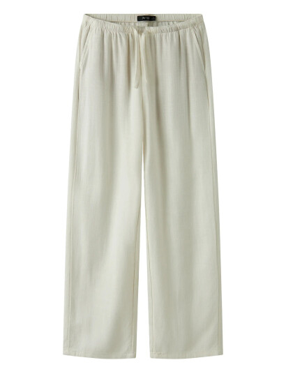 LMTD Nlffinen Lw Wide Pant Noos - Cream - 140