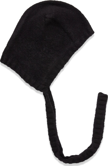 Monki Tied Knit Bonnet - Black - ONE SIZE Monki Tied Knit Bonnet - Black - ONE SIZE