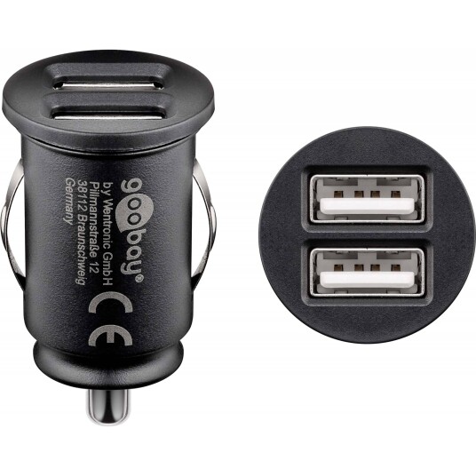 Goobay Dobbel USB Billader 12W 2-Porter Svart
