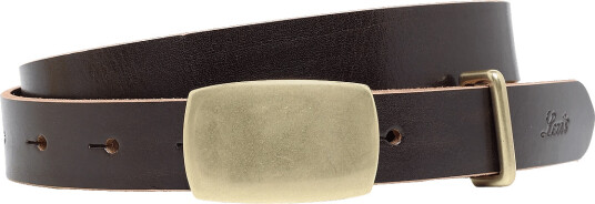 Levi"s® Presidio Plaque Buckle Belt Br Brown 75