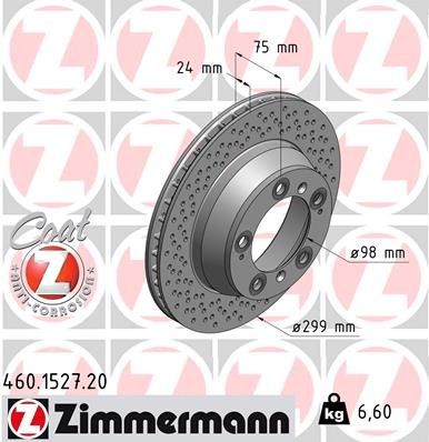 Bremseskive ZIMMERMANN 460.1527.20