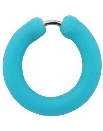 Silikon Light Blue Circle Fake Piercing