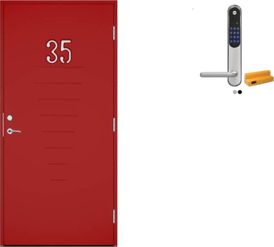 Ytterdør Swedoor Advance-Line Statement Trace med Yale Doorman Classic Home