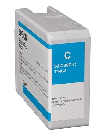 Epson SJIC36P(C) - cyan - original - ink cartridge - Blekkpatron Blå Epson SJIC36P(C) - cyan - original - ink cartridge - Blekkpatron Blå