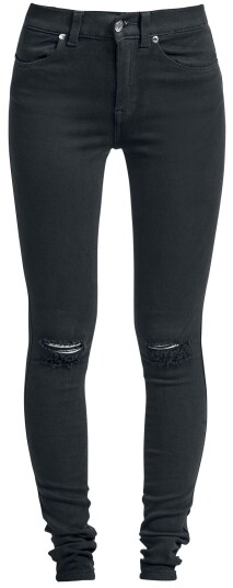 Dr . Denim Jeans Lexy Ripped Knees XS til XL Damer svart Dr . Denim Jeans Lexy Ripped Knees XS til XL Damer svart