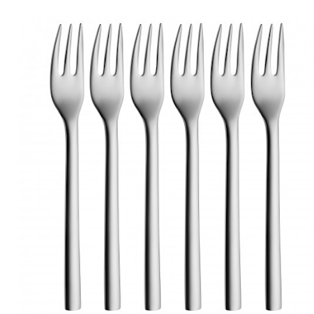 Nuova kakegaffel blank stål 16cm 6-pakk Nuova kakegaffel blank stål 16cm 6-pakk