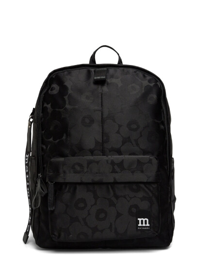 Marimekko Zip Top Backpack Unikko - Black - ONE SIZE