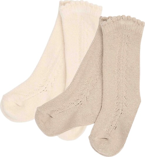 Müsli Knee Socks Baby 2-Pack - WALNUT/ OAT 690000367 - 19/21
