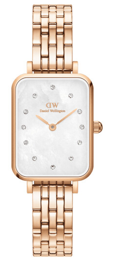 Daniel Wellington DW Klokke Quadro Lumine 5-Link Melrose 20x26mm Roségull Daniel Wellington DW Klokke Quadro Lumine 5-Link Melrose 20x26mm Roségull