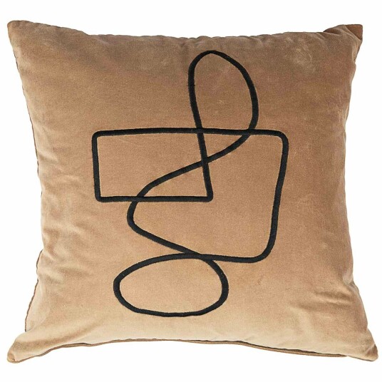 Standard produsent Putetrekk grafisk velur beige