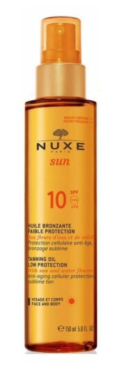 Nuxe Solkrem Spray 150 ml med SPF 10 - Anti-aging og fuktgivende oljer