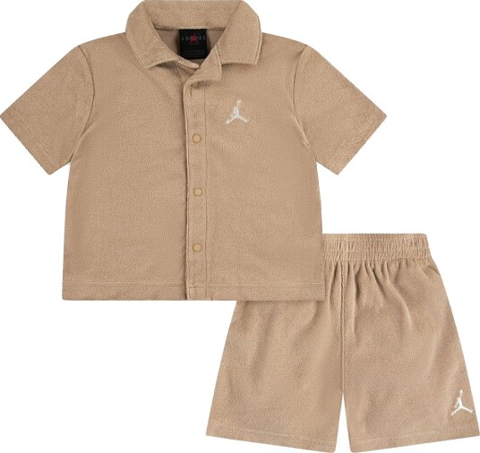 Jordan Shorts Sett   Skjorte/Shorts   Frotté   Hamp m. Logo   Jordan   4 5 år (104 110)   Shorts   Brun
