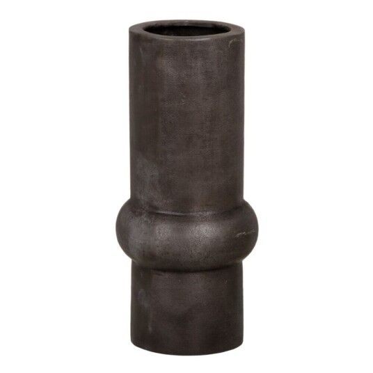 Bigbuy Home Vase Grå Aluminium 15 X 15 X 33,5 Cm