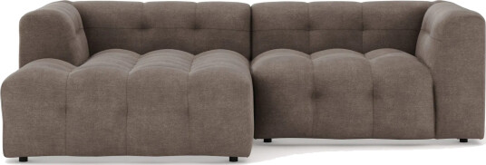 Puffy 3 seters boblete sofa med divan venstre Brun Puffy 3 seters boblete sofa med divan venstre Brun