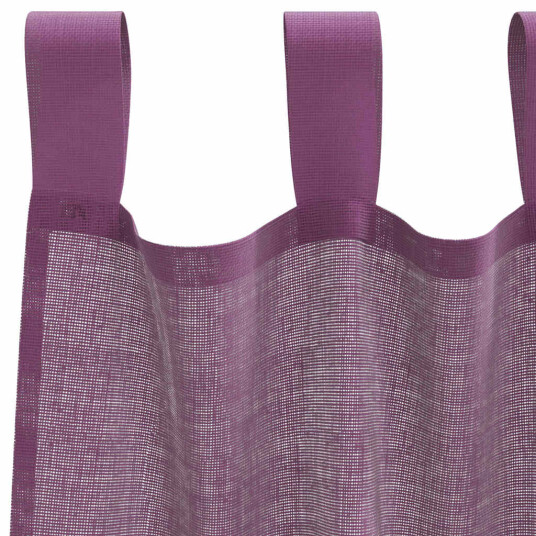 Voilegardiner med hemper 2 stk lilla 140x140 cm 8721158553072