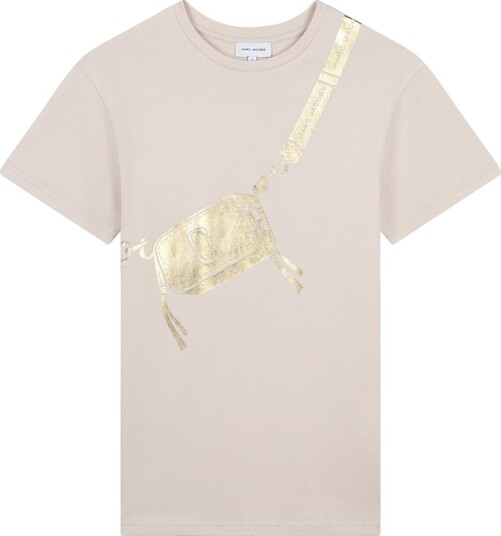 Little Marc Jacobs Kjole Sand/Gull m. Veske Marc Jacobs 8 år 128 Kjole Beige