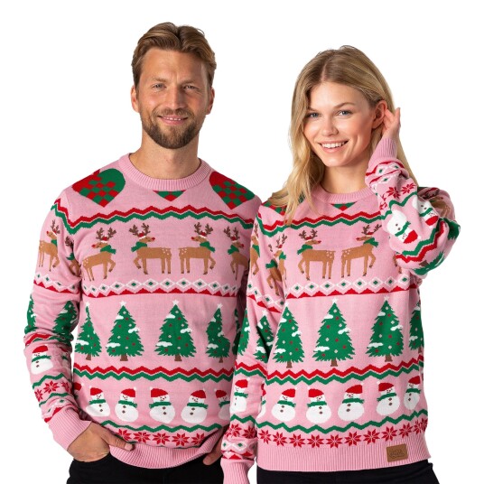 Silly Santa Stygg Julegenser Rosa - Medium