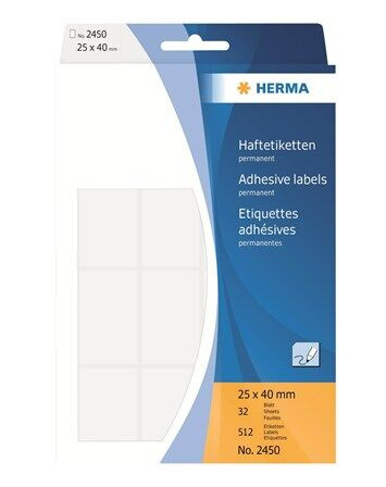 HERMA labels - 512 label(s) - 25 x 40 mm