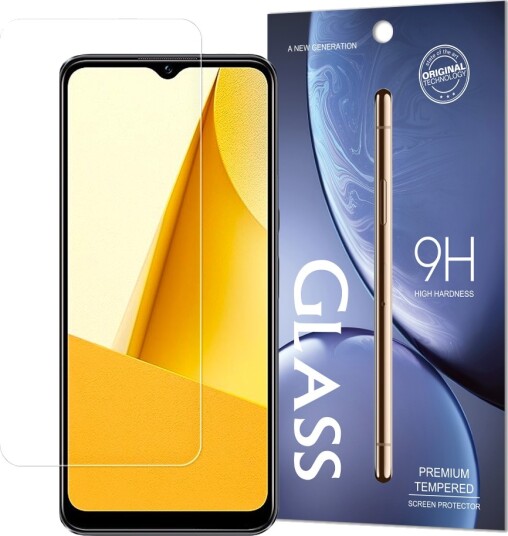 Hurtel Tempered Glass Vivo Y16 / Y02s Herdet Glass, Hardhet 9H (Konvoluttemballasje)