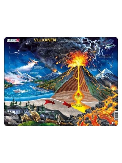 Selecta Play Larsen Jigsaw Puzzle Volcanoes 70 pcs. Gulv
