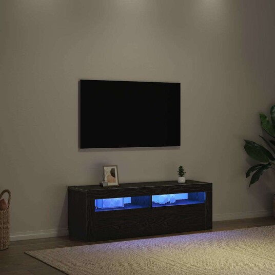 TV skap Svart 120 x 35 x 40 cm Konstruert tre
