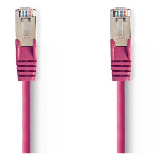 Nedis CAT5e nettverkskabel | SF/UTP | RJ45 Han | RJ45 Han | 3.00 m | Rund | PVC | Rosa | Plastpose