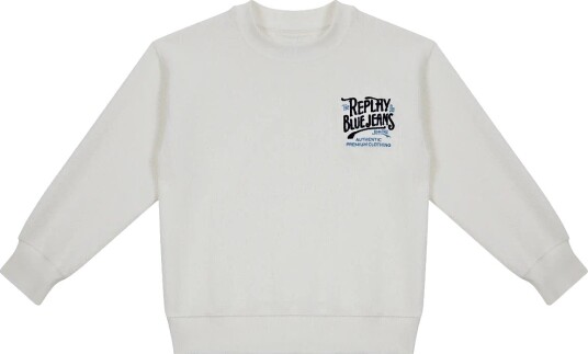 Replay Over Fleece Jumper White 12 A