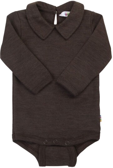 Joha body i ull/silke m/krage, Drk. brown (80) 80