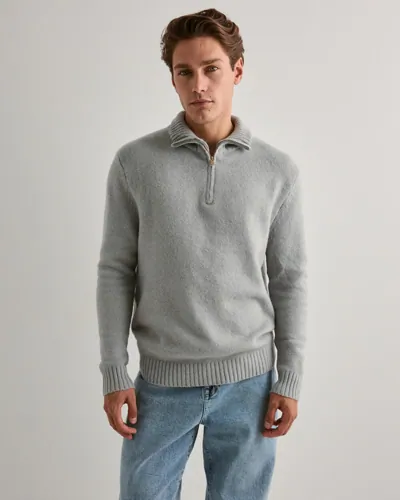 Que Sera Sera Ted Half Zip Knit Half zip Grå
