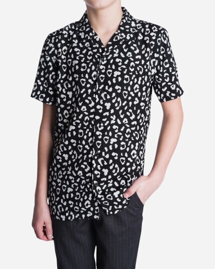 Formél Kim S/S Shirt - White/Black Formél Kim S/S Shirt - White/Black