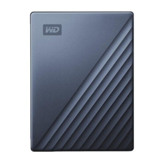 WD My Passport Ultra Ekstern Harddisk 2 TB med USB-C, Kryptert, Blå
