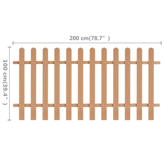 Stakittgjerde WPC 200x100 cm Stakittgjerde WPC 200x100 cm