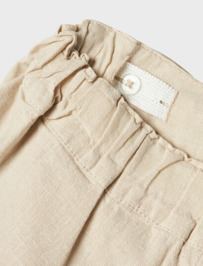 name it Nkffalinnen Shorts Beige 116