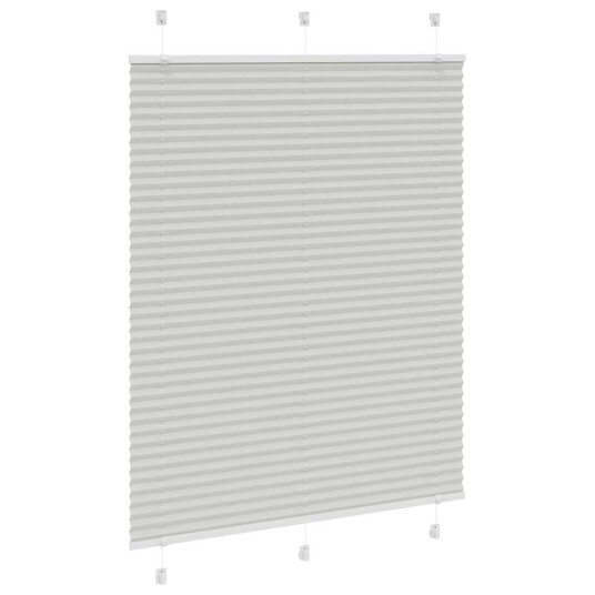  plisségardin lys grå 110x100 cm Stoff Bredde 109,4 Polyester