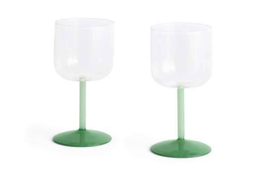 Hay Tint Vinglass 2 pk Klar / Jadegrønn Hay Tint Vinglass 2 pk Klar / Jadegrønn