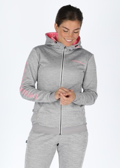 Swedemount Training Logo Zip Hood W Lt Greymelange/Lt Pink 36 Hoodies Swedemount Training Logo Zip Hood W Lt Greymelange/Lt Pink 36 Hoodies