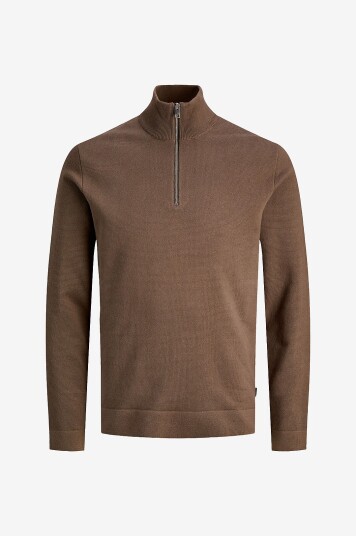 Jack & Jones Genser jprBlamilano Spring Knit Half Zip Grå Jack & Jones Genser jprBlamilano Spring Knit Half Zip Grå
