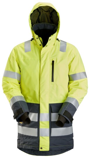 Snickers Workwear 1830 AllroundWork Varseljakke varsel gul vanntett Varsel Gul Klær