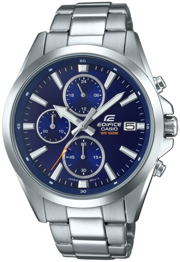Casio Herreklokke EFV 560D 2AVUEF Edifice Blå/Stål Ø44 mm